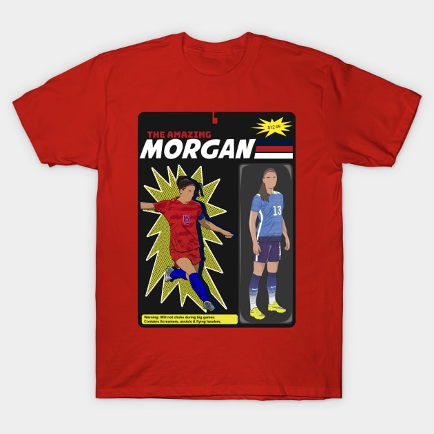 Alex Morgan Superhero Action Figure USWNT T-Shirt by Hevding